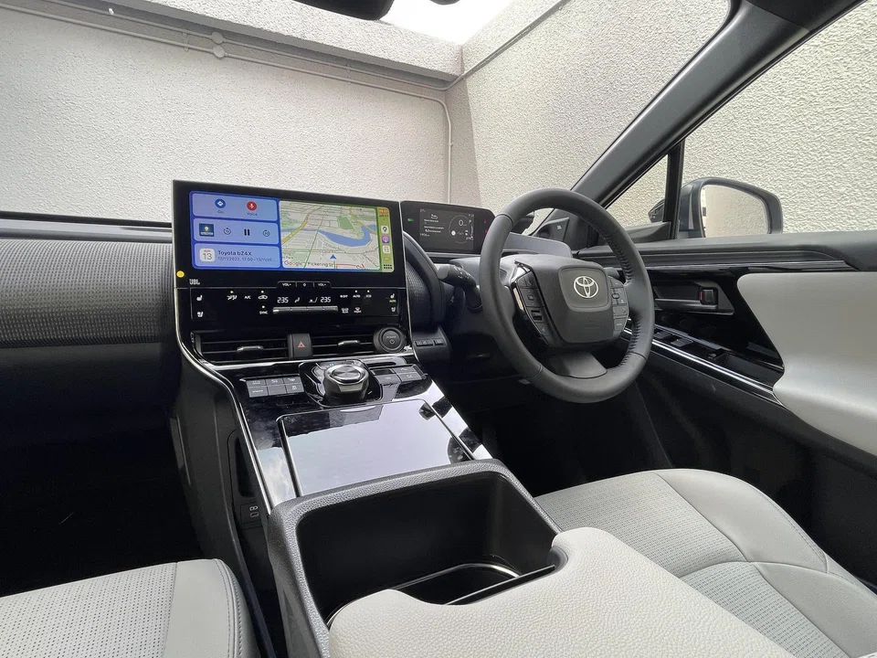 Although the tapering roofline eats into rear headroom somewhat, the Toyota feels fabulously roomy inside.