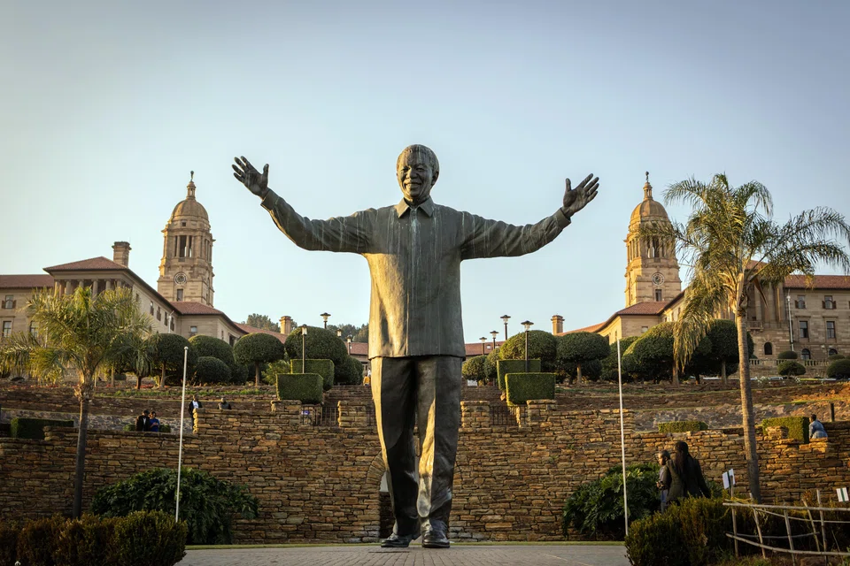 Some of the memorials to Mandela have fallen on hard times; a crack has begun to split at the base of South Africa's largest monument to him: a 30-foot bronze statue in executive capital Pretoria.
