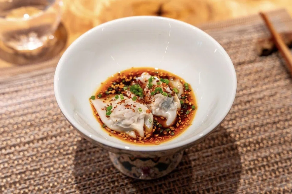 KUN's steamed Chinese dumplings with a Perigord truffle stuffing. 