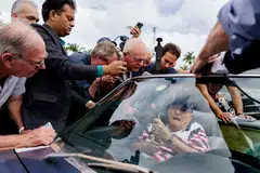 Rudy Giuliani was photographed on Tuesday in the luxury car outside of a Palm Beach, Florida polling station.