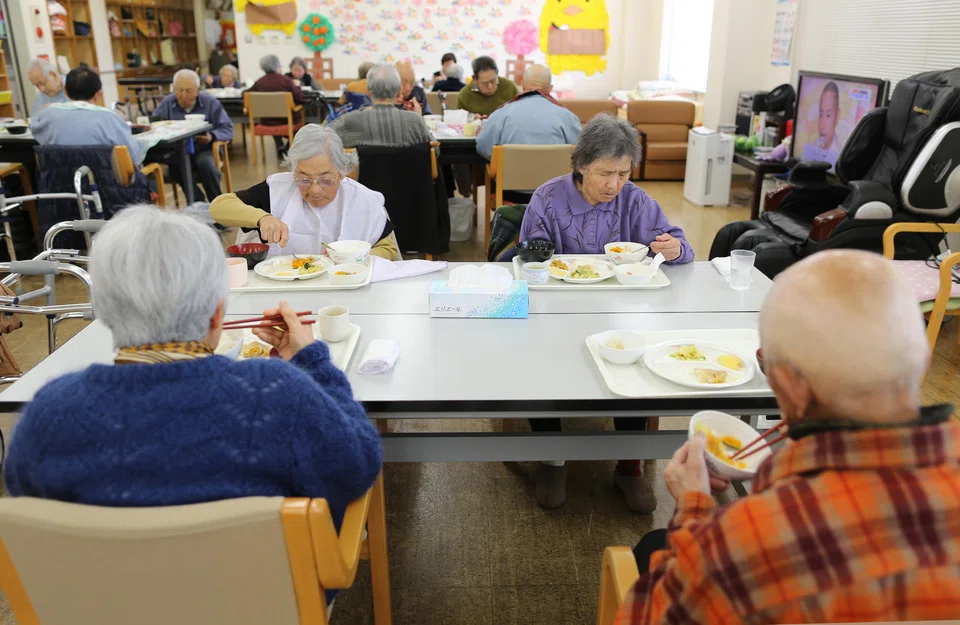 Elderly people at a day care facility. As the country’s birthrate has plummeted and its population has grown older, nearly 60 per cent of the country’s businesses report that they have no plan for what comes next.