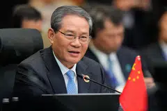 At a meeting of Asean members with China, Japan and South Korea, Chinese Premier Li Qiang (above) called for all parties to uphold free trade and oppose protectionism, a phrase China has used to call out US President Donald Trump’s tariffs.