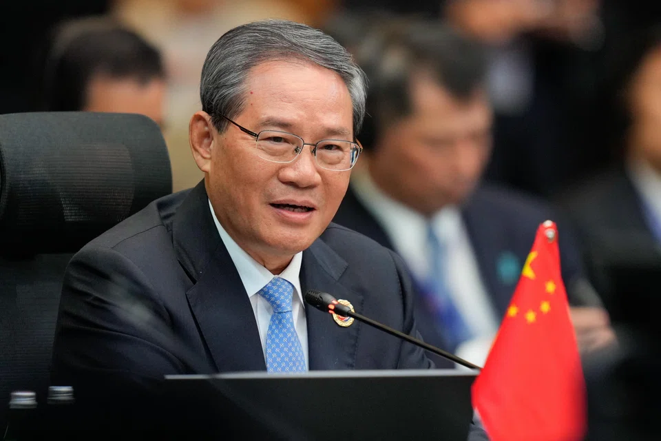 At a meeting of Asean members with China, Japan and South Korea, Chinese Premier Li Qiang (above) called for all parties to uphold free trade and oppose protectionism, a phrase China has used to call out US President Donald Trump’s tariffs.