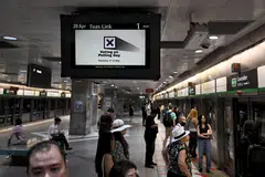 A message informing commuters at Lavender MRT station about Polling Day on Saturday. There will be 97 seats across 33 constituencies in Singapore’s next Parliament.
