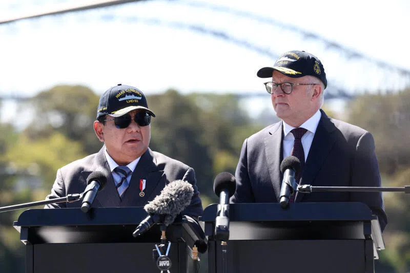 “This treaty is a recognition from both our nations that the best way to secure... peace and stability is by acting together,” says Prime Minister Anthony Albanese.(R)