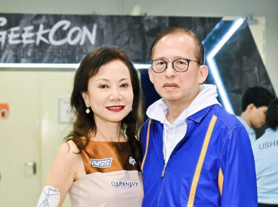 Dr Catherine Wu, adviser to the board of Millennium & Copthorne Hotels, and CDL executive chairman Kwek Leng Beng at GeekCon, a cybersecurity hackathon held in Singapore in May 2024.
