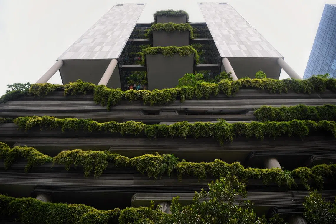 The Parkroyal on Pickering was built with concrete slabs containing recycled plastic.