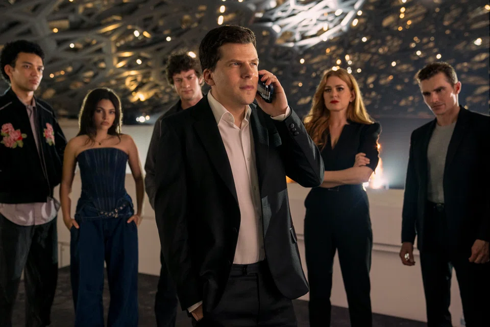 Now You See Me reunites Jesse Eisenberg, Isla Fisher, Dave Franco and Woody Harrelson with debutants Ariana Greenblatt, Dominic Sessa and Justice Smith.