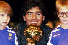 Diego Maradona, who died in 2020, won the award after leading Argentina to World Cup victory in Mexico, scoring five goals at the finals where he captained his country and played every minute of the tournament.