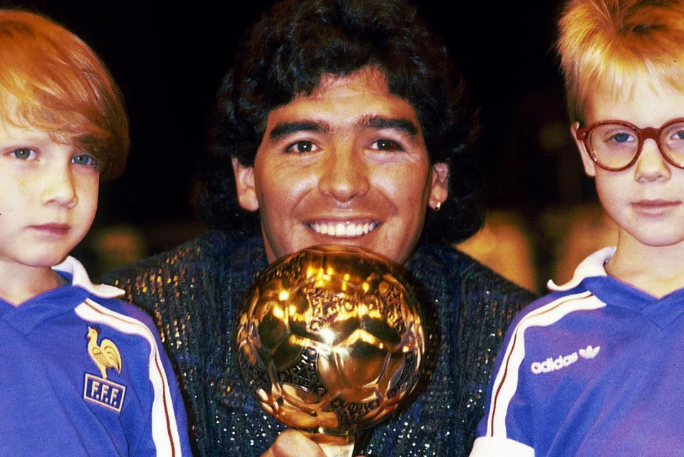 Diego Maradona, who died in 2020, won the award after leading Argentina to World Cup victory in Mexico, scoring five goals at the finals where he captained his country and played every minute of the tournament.