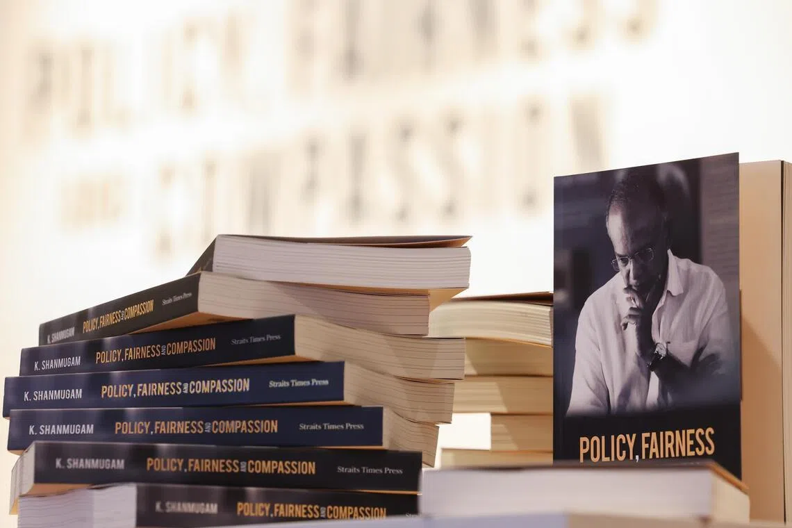 Shanmugam’s book, titled Policy, Fairness And Compassion, includes speeches, interviews and articles from his 38 years in politics