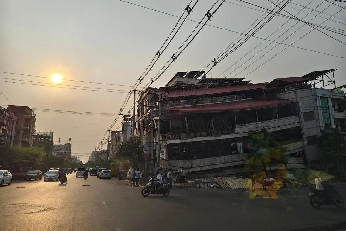 The aftermath of a building in Mandalay city after the 7.7-magnitude earthquake struck on Mar 28. RVi group is working with structural engineers to assess and restore school buildings.