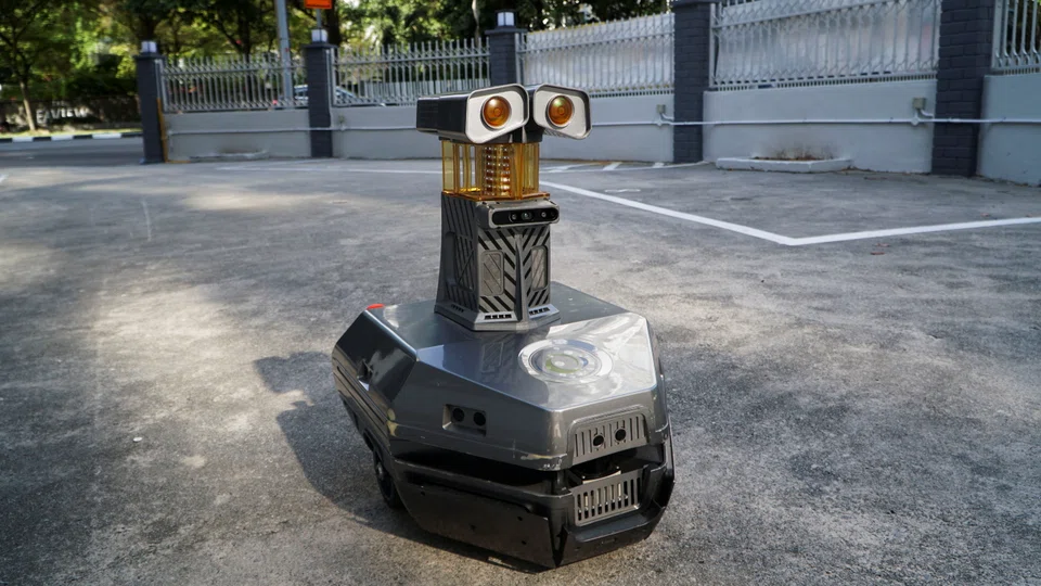 A view of a mosquito-trapping robot used by LHN group, which runs the Coliwoo hotel chain, inside a hotel in Singapore. 