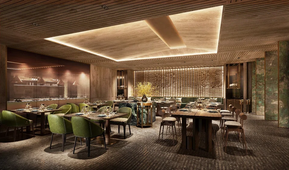 The interiors of Sugarra, a new Basque-centric, northern Spanish restaurant taking over the defunct table65.