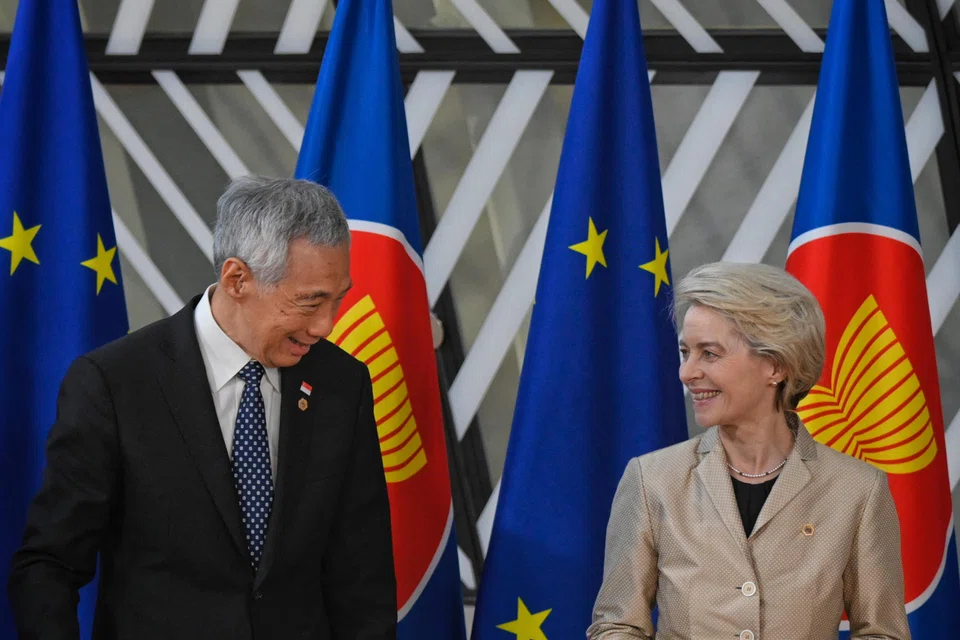 PM Lee Hsien Loong and European Commission President Ursula von der Leyen announced the EU-Singapore Digital Partnership on Dec 14, 2022. 