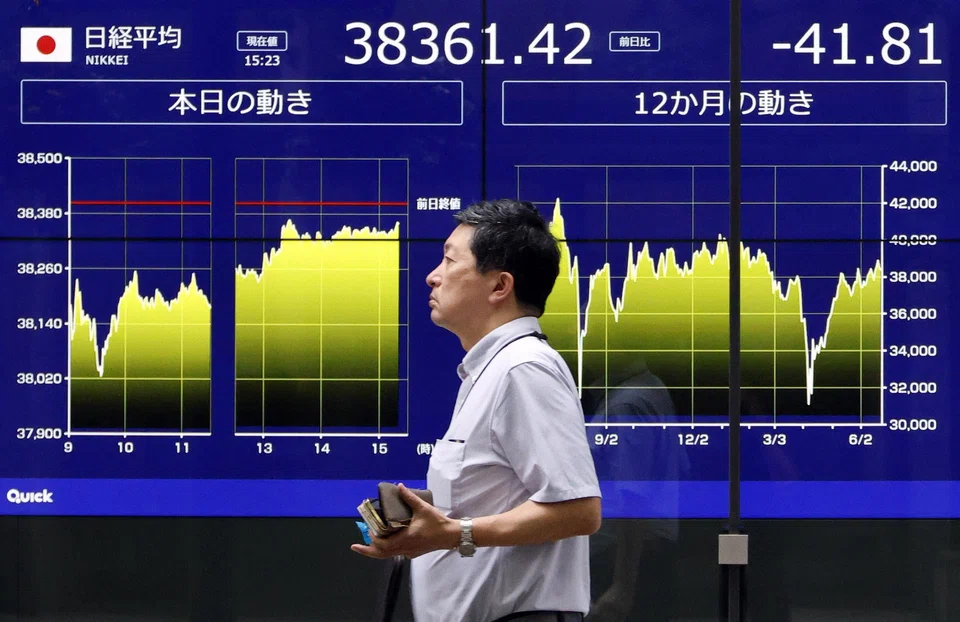 Equity markets were mostly down, with Hong Kong, Shanghai, Sydney, Singapore, Seoul, Jakarta and Wellington in the red but Tokyo and Taipei in positive territory.