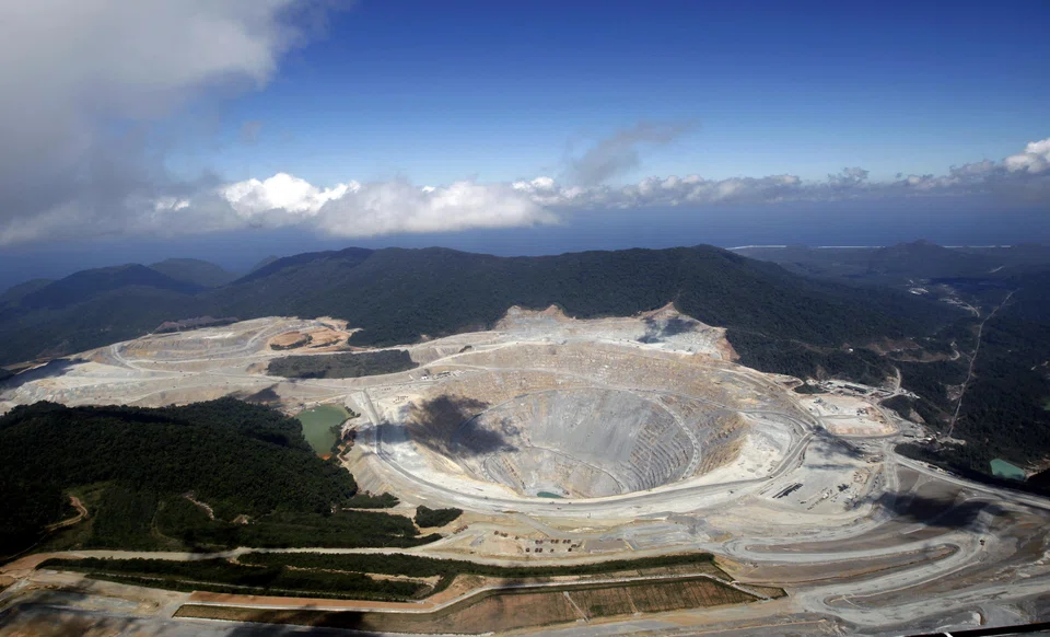 The Batu Hijau copper and gold mine in Sumbawa, West Nusa Tenggara province, Indonesia; illegal mining is common in resource-rich Indonesia. 