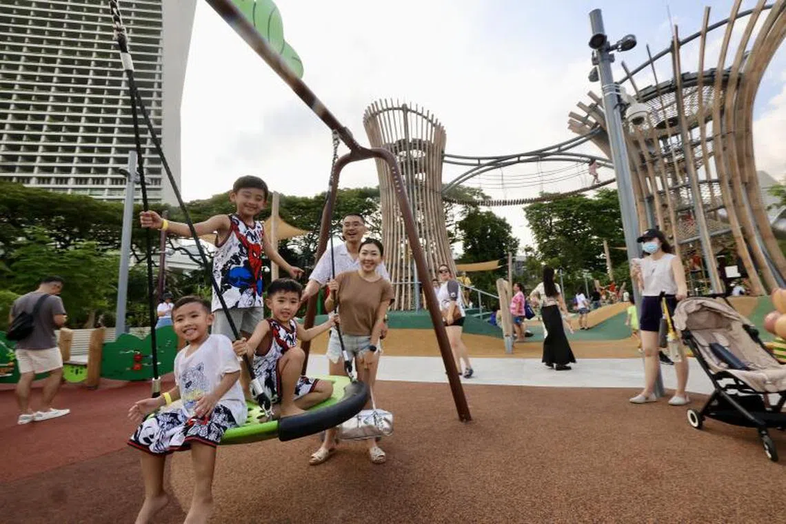 PropNex Family Zone at Gardens by the Bay, launched in April, is a family-themed playground that incorporates educational and inclusive play elements.