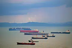 Ships moored in the Singapore Strait. There were 33 reported incidents in the first nine months of this year, up from 31 in the same period the year before. 
