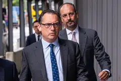 Segantii's Simon Sadler (centre) and former trader Daniel La Rocca received inside information about Esprit, according to a court summons that was made public.