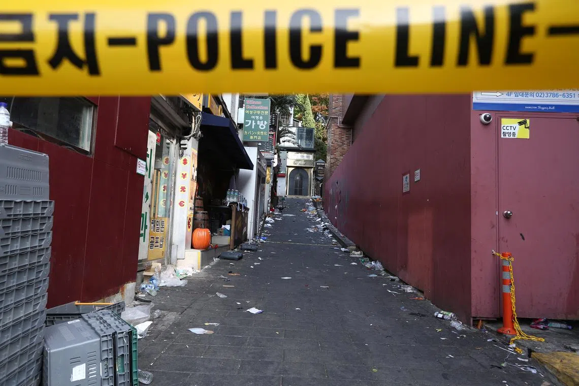 A wide-ranging probe is under way into the exact cause of the crush, and an investigative team on Wednesday (Nov 2) raided multiple police offices, including in the district where the disaster happened.