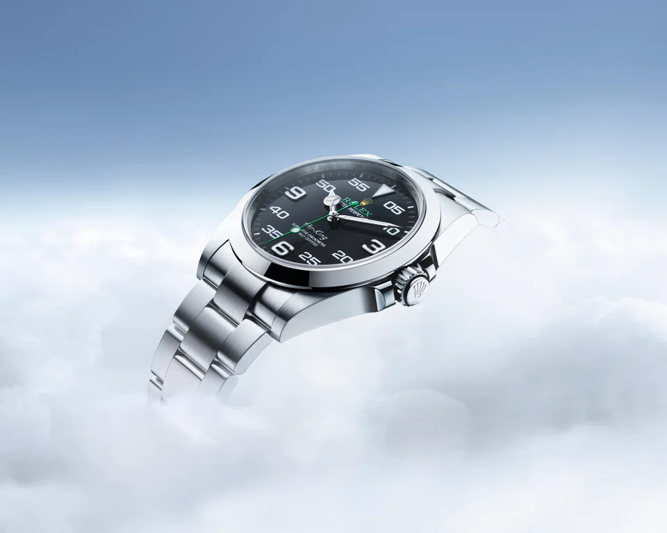 The Rolex Oyster Perpetual Air-King pays tribute to pilots who flew during the golden age of flying in the 1930s.