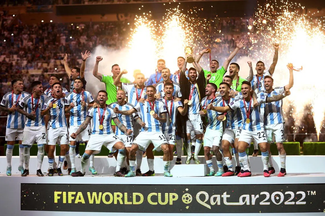 Argentina won their first World Cup trophy since 1986 by beating France in a penalty shootout in the final in Qatar on Dec 18.