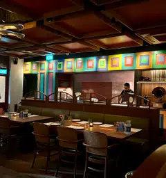 Kotuwa's semi-dark interiors feature a rich colour scheme.