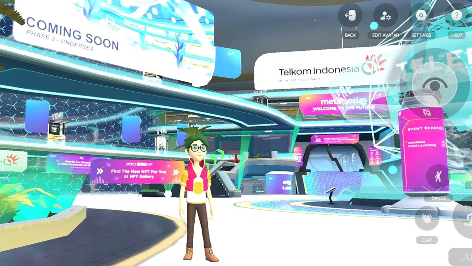 A car dealership could open a virtual store in Telkom Indonesia's metaverse which would allow customers to test drive cars in the metaverse. 