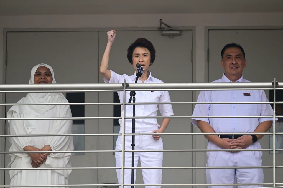 Low Yen Ling, PAP's candidate for Bukit Gombak SMC, on Nomination Day. 