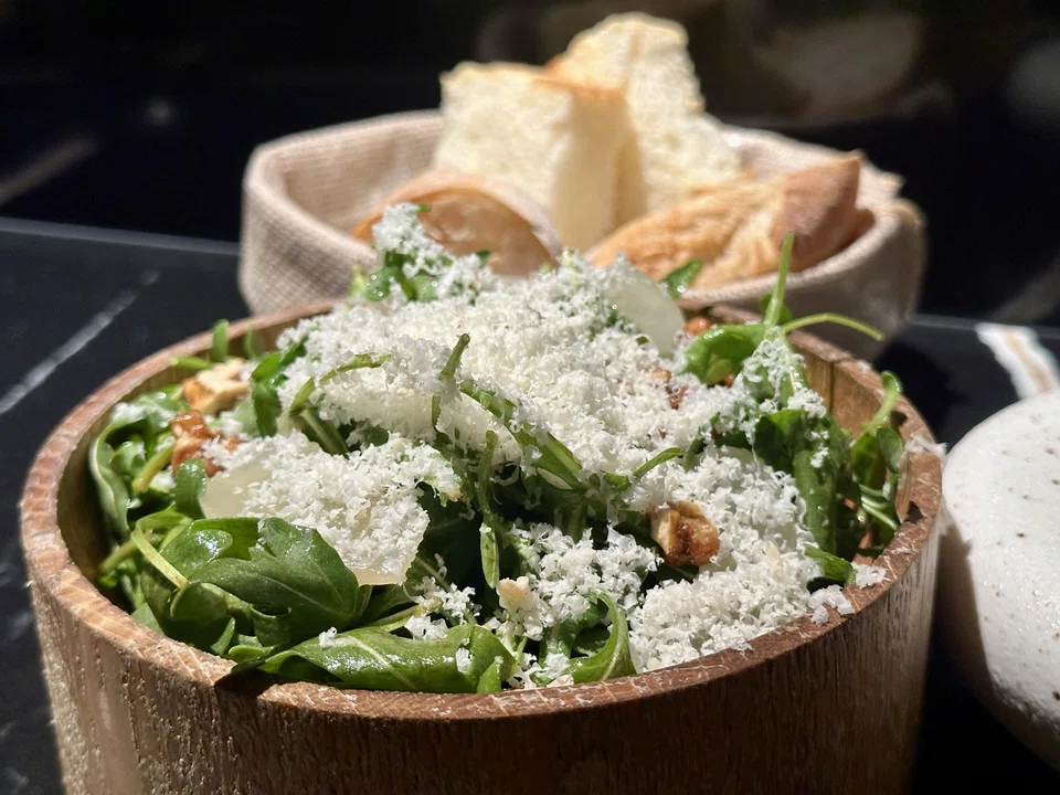 The refreshing rocket and gorgonzola salad.The refreshing rocket and gorgonzola salad.