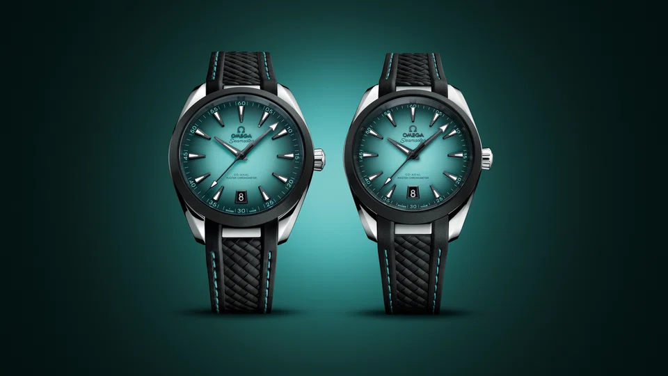 The Seamaster Aqua Terra Turquoise runs on an updated version of the movement, the Omega Co-Axial Master Chronometer.