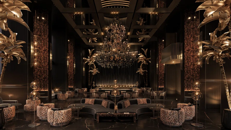 888 Brickell Miami by Dolce & Gabbana features a lavish ballroom.