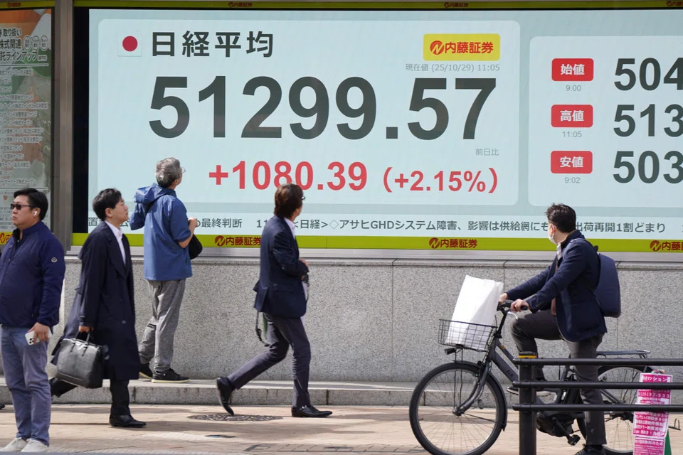 On Thursday, the Nikkei added as much as 0.4 per cent to reach 51,513.66 for the first time, before last trading at 51,417.50.