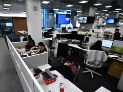 The Straits Times staff working in the newly renovated newsroom on Jan 23, 2019. 
