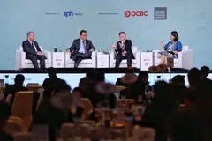 From left: Teo Siong Seng, chairman of the Singapore Business Federation and executive chairman, Pacific International Lines; Dr Yose Rizal Damuri, executive director, Centre for Strategic and International Studies, Indonesia; Liew Chin Tong, Malaysia's deputy minister of investment, trade and industry; and moderator Li Xueying, The Straits Times foreign editor.