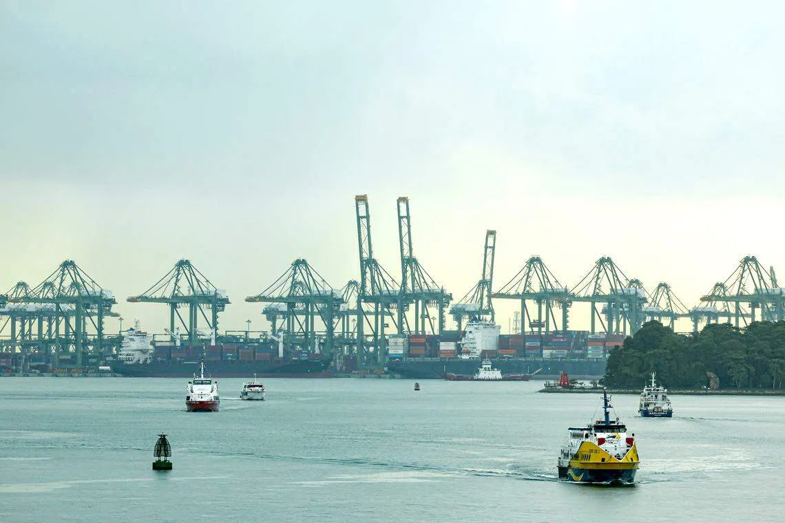 Generic photos of ports and martime in Singapore