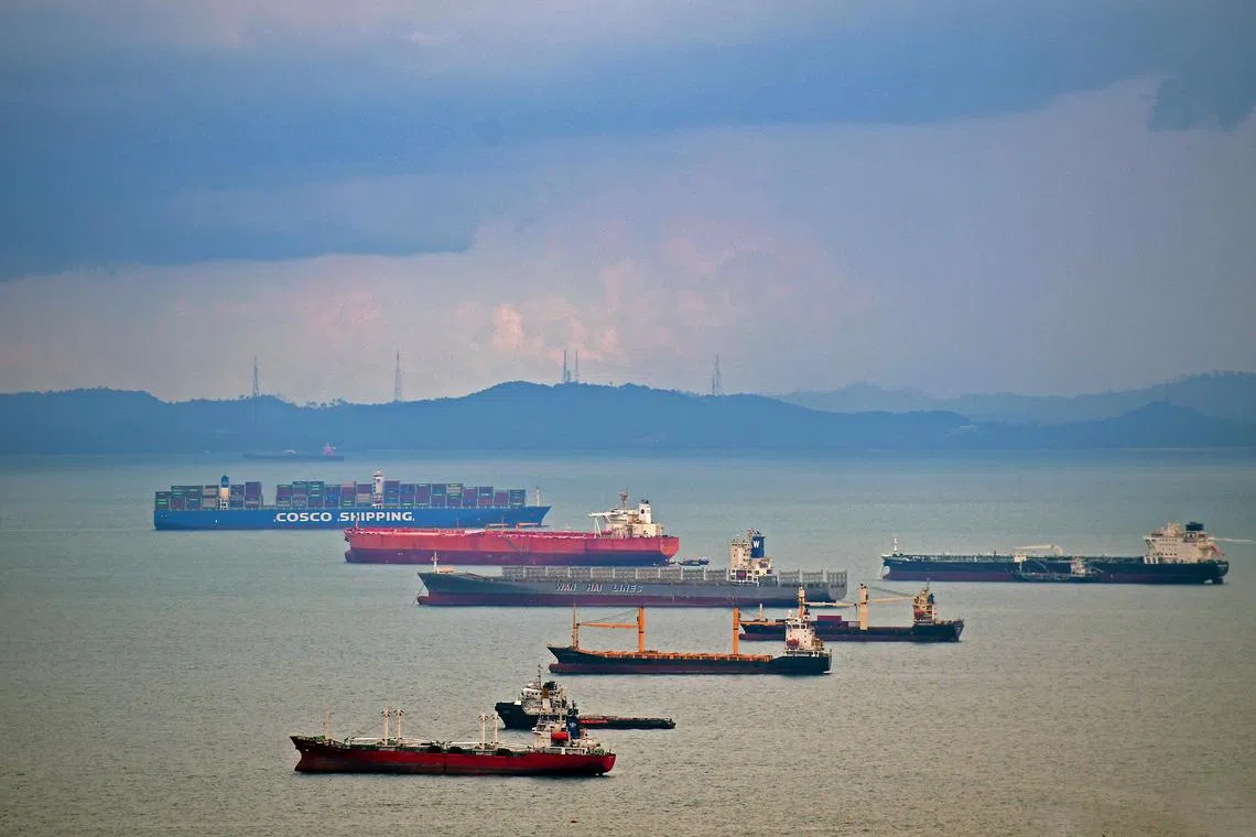 Ships moored in the Singapore Strait. There were 33 reported incidents in the first nine months of this year, up from 31 in the same period the year before. 
