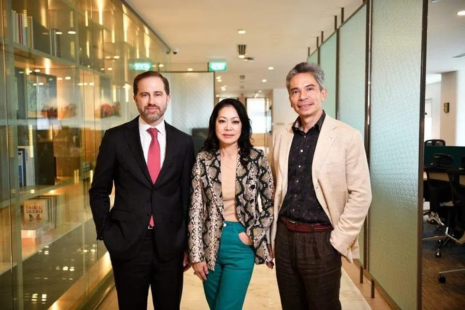 From left: Robert Weeber, AlTi president (international wealth management); Anthonia Hui and Leonardo Drago, co-founders of AL Wealth Partners. The merger is expected to open up new opportunities for wealthy families in areas such as impact capital. 