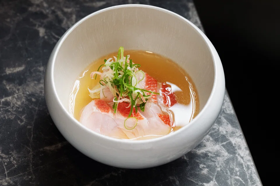 Kinki shabu shabu with spaghetti squash 'noodles'.