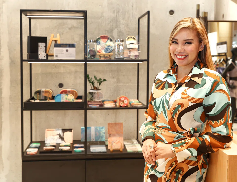 Joyce Orallo Lim, owner of Chokmah, which sells handcrafted homeware made from a sustainable material called jesmonite.