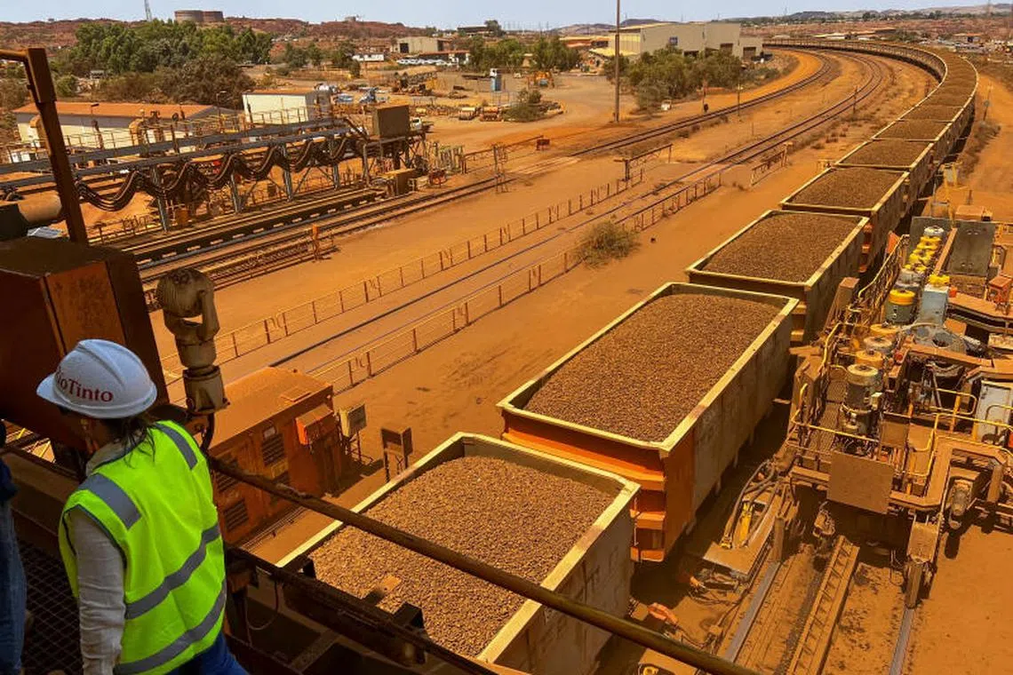 Iron ore prices eased in the first half of the year as steel production in top consumer China declined and more supply from Australia, Brazil, and South Africa came to the global market, denting Rio Tinto’s earnings from the steel-making raw material.