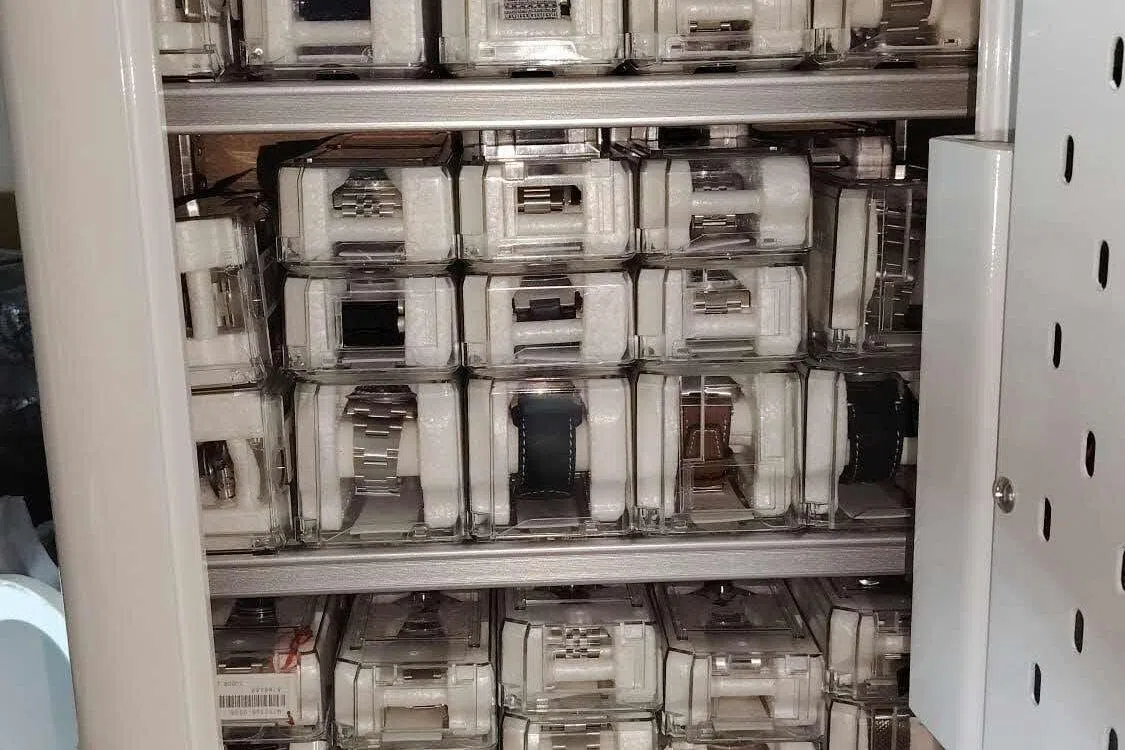 Authorities seized 179 luxury watches in the operation conducted on Mar 17.