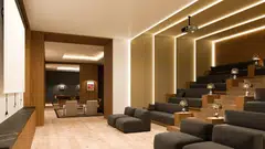 The auditorium at the WeWork facility at 21 Collyer Quay opening in June 2022.