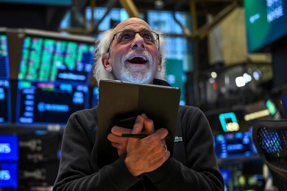 The Dow Jones Industrial Average surged 7.9 per cent to 40,608.45 and the broad-based S&P 500 Index rallied 9.5 per cent to 5,456.90 on Wednesday as US President Donald Trump delayed steep new tariffs hours after they took effect.