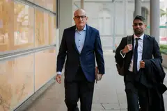 Former transport minister S Iswaran arriving at the Supreme Court on Sep 3.  He faces a total of 35 charges, including two counts of corruption. 