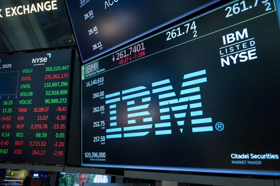IBM's shares dropped 7.6 per cent to US$260.51 at the close on Thursday in New York. The stock has gained 19 per cent this year, outpacing many technology peers. 