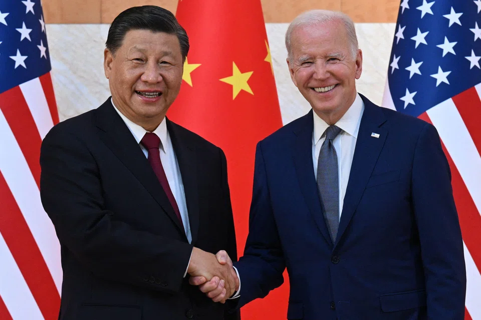 China's President Xi Jinping (left) and US President Joe Biden on the sidelines of the G20 summit in Bali in November 2022. The two leaders are expected to meet for talks at the upcoming Apec summit in San Francisco.