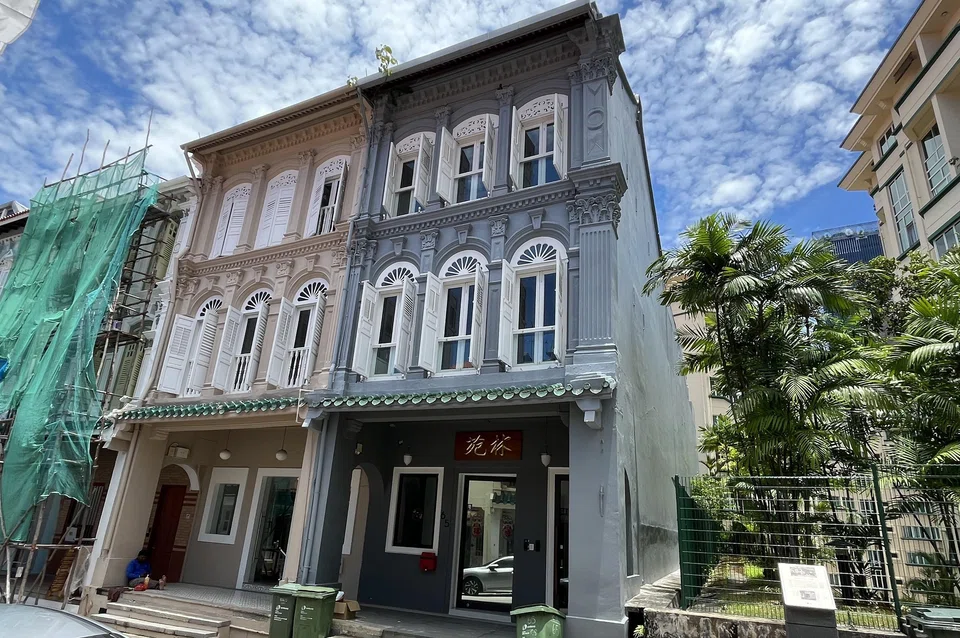 PropNex said there were several notable shophouse deals that were not caveated in Q3, such as the S$21 million sale of 65 Club Street (in grey).