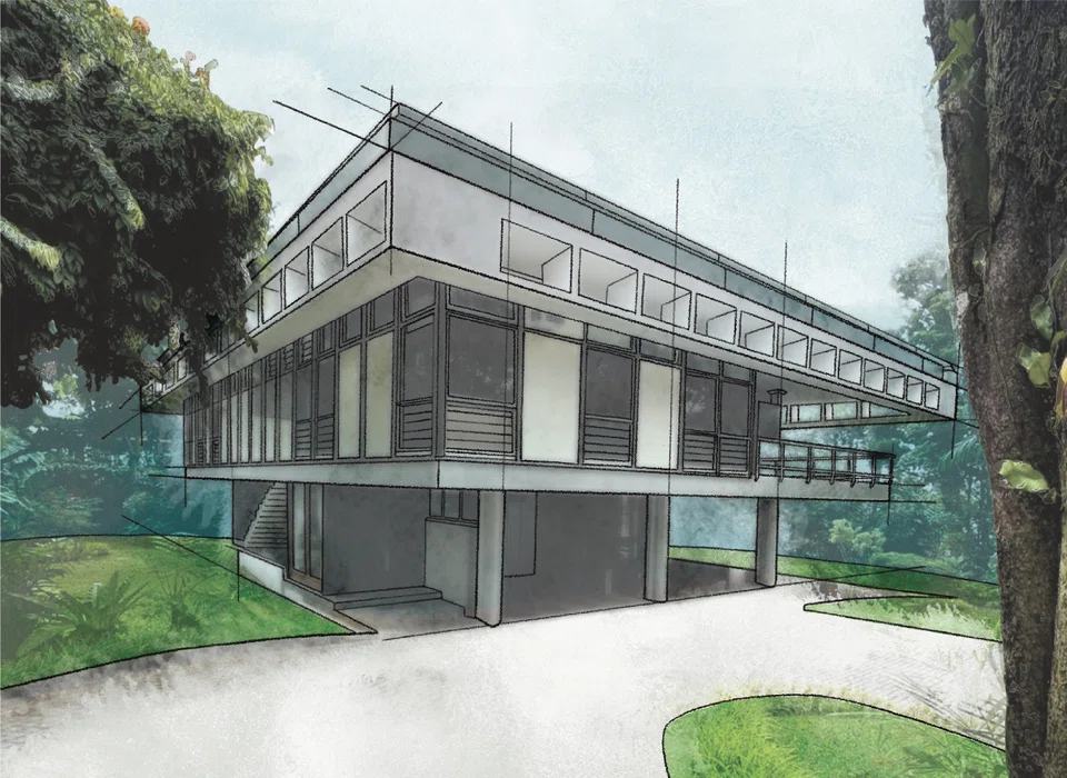 The late pioneer architect Alfred Wong's bungalow in Bin Tong Park fetched S$45 millon this year. 